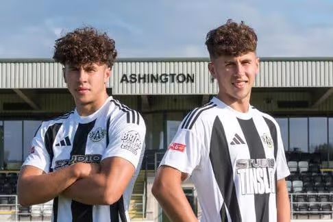 Rory and Harry Powell at Ashington AFC