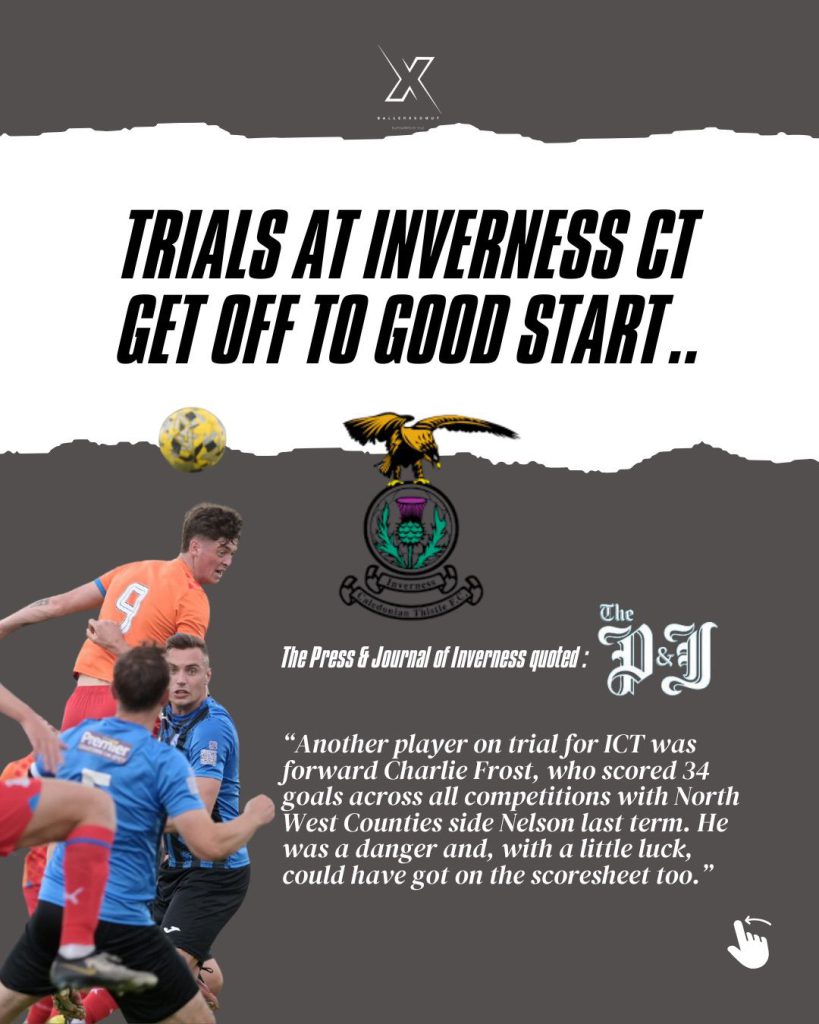 Charlie Frost trials at Inverness Caledonian Thistle